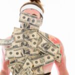 A runner covered in cash